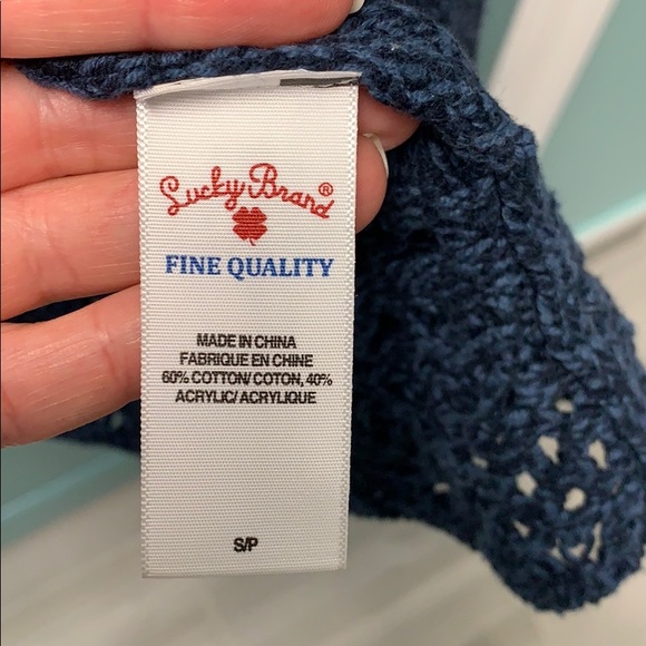 ORIGINAL vintage NWOT LUCKY BRAND SHAWL CARDIGAN - Picture 7 of 7